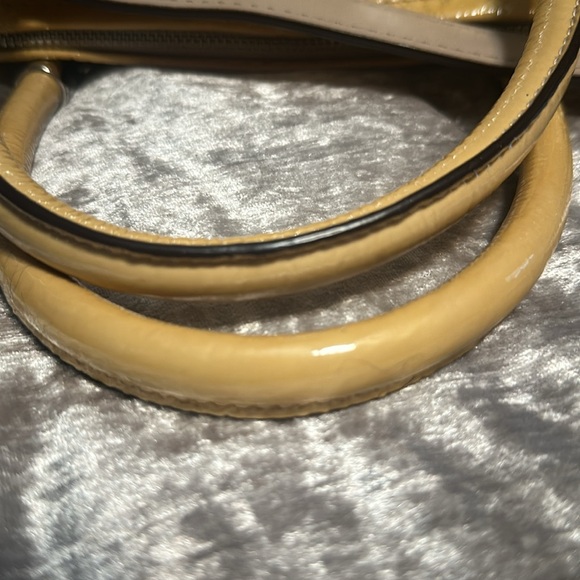 Coach Kristin Yellow Patent Leather Satchel Shoulder Bag - Picture 12 of 16